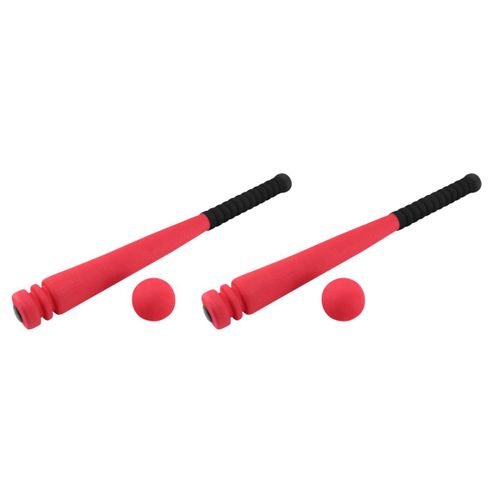 2x Batte De Baseball En Mousse Avec Pour Enfants 3 À 5 Ans, Rouge