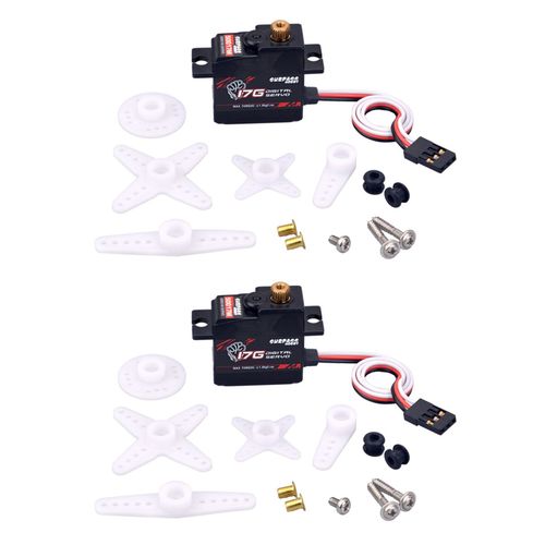 2x S0017m 17g Engrenage En Métal 1.8kg Servo Numérique Pour Robot Avion Rc 1/18 Camion Voiture Bateau
