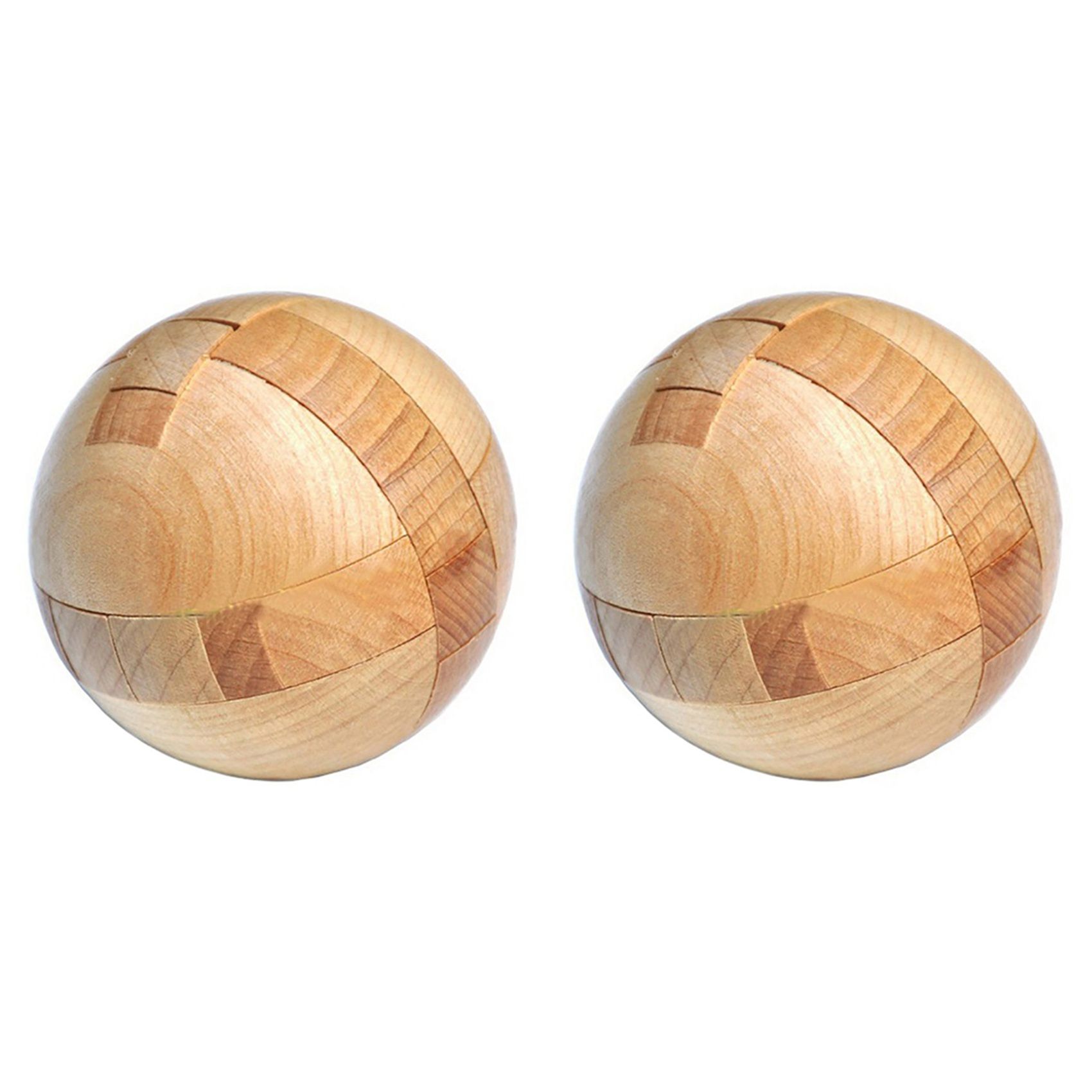 2x Wooden Puzzle Magic Ball Casse-T�te Jouet Intelligence Sp...
