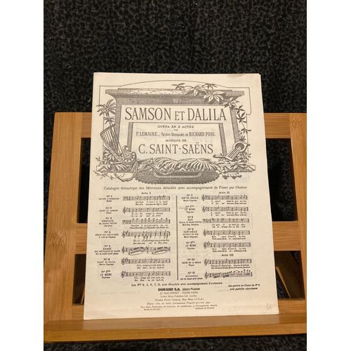 Camille Saint-Saens Samson Et Dalila Air N°7bis Soprano Partition Ed. Durand