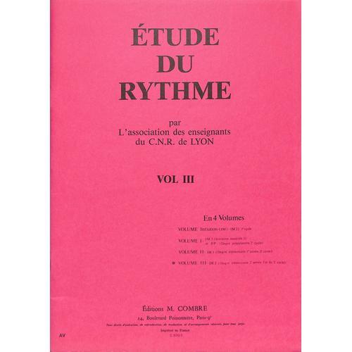 Etude Du Rythme Vol.3 - Association Des Enseignants Du Cnr De Lyon