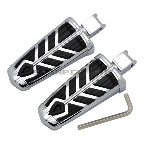 Accessoires De Moto Repose-Pieds Avant Et Arrière Repose-Pieds Pédales Marchepieds Pour Honda Shadow 750 Vt750 Ace/Aero/Spirit/Phantom Vtx1300 Vtx1800 Vt1300 Fury Steed Vt600 Vl - Type Front-Chrome #C