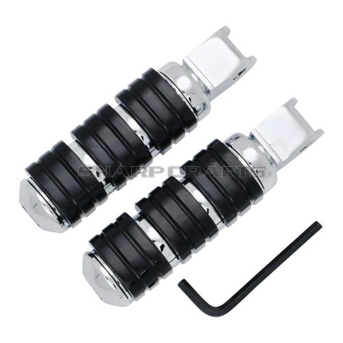 Accessoires De Moto Repose-Pieds Avant Et Arrière Repose-Pieds Pédales Marchepieds Pour Honda Shadow 750 Vt750 Ace/Aero/Spirit/Phantom Vtx1300 Vtx1800 Vt1300 Fury Steed Vt600 Vl - Type Front-Chrome #B