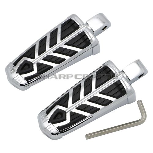 Accessoires De Moto Repose-Pieds Avant Et Arrière Repose-Pieds Pédales Marchepieds Pour Honda Shadow 750 Vt750 Ace/Aero/Spirit/Phantom Vtx1300 Vtx1800 Vt1300 Fury Steed Vt600 Vlx - Type Rear-Chrome #C
