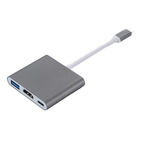 Adaptateur multiport USB-C vers USB (PD), USB-C, compatible HDMI 4K