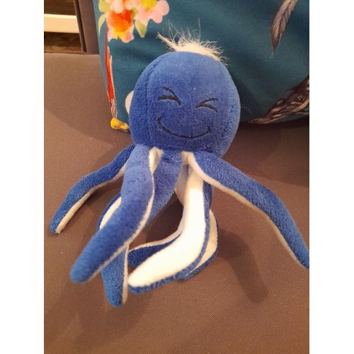 Doudou Mgm Dodo D'amour Pieuvre Bleue