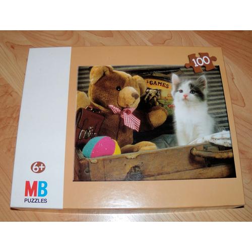 Mb Puzzles 100 Chaton Ourson