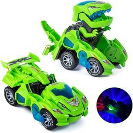 Voiture Transformers électrique avec lumières Clignotantes et Son - Se  transforme en Dinosaure - Jouet éducatif, Cadeau- pour Enfants de 3 à 7  Ans(Vert)