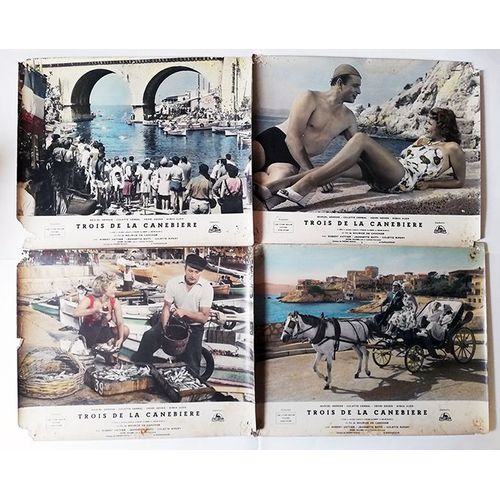 Trois De La Canebière : Jeu De 10 Photos D'exploitation Cinématographique - Format 24,5x30 Cm - De Maurice De Canonge Avec Marcel Merkes, Colette Dereal, Genes, Mischa Auer, Galabru, Sarvil - 1955 #