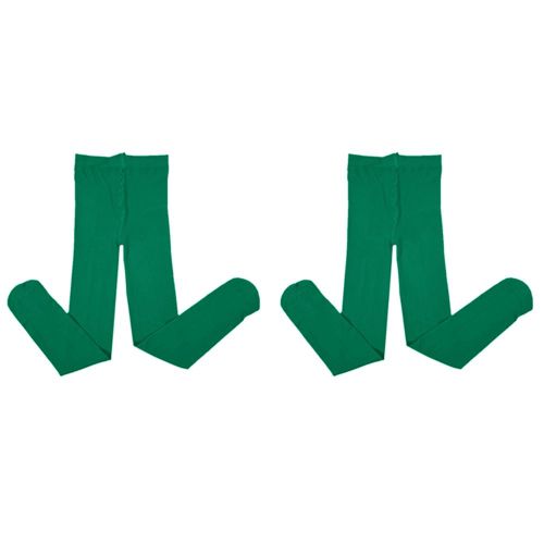 2X Enfants Filles Velours Collants Leggings Slip Pantalons Vert Foncé