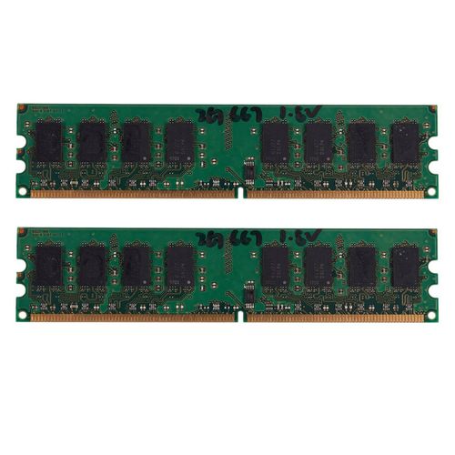 2X 2GB DDR2 PC2-5300 667MHz 240 Broches 1.8V Bureau DIMM MéMoire RAM pour , AMD(2GB/667)