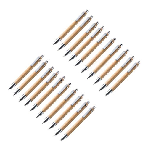 Ensembles de Stylos À Bille Divers Instrument D'Écriture En Bois Bambou (Lot 20)