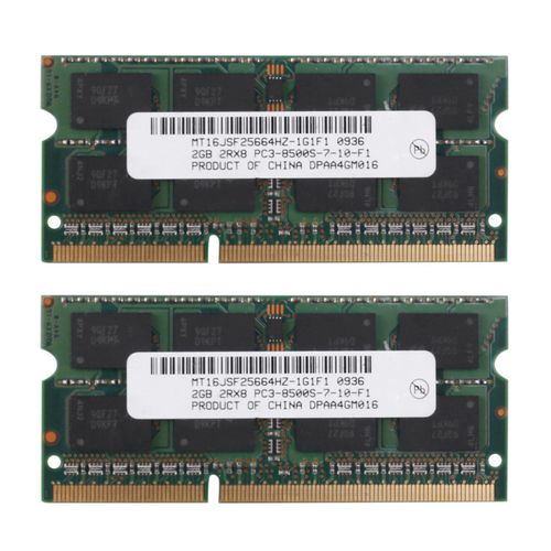 2X Ddr3 2 Go de MéMoire pour Ordinateur Portable Ram 2Rx8 Pc3-8500S 1066Mhz 204Pin 1.5V
