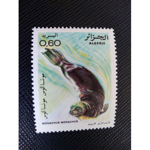 Timbre Algerie Yt 744 Phoque Moine De Méditerranée (Monachus Albiventris) 1981 ( 110406 )