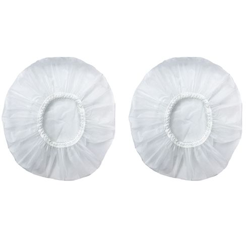 2pcs Bonnet De Douche Imperméable Domestique, Bain, Ensemble Cheveux Élastique Pour Hôtel (Blanc) 