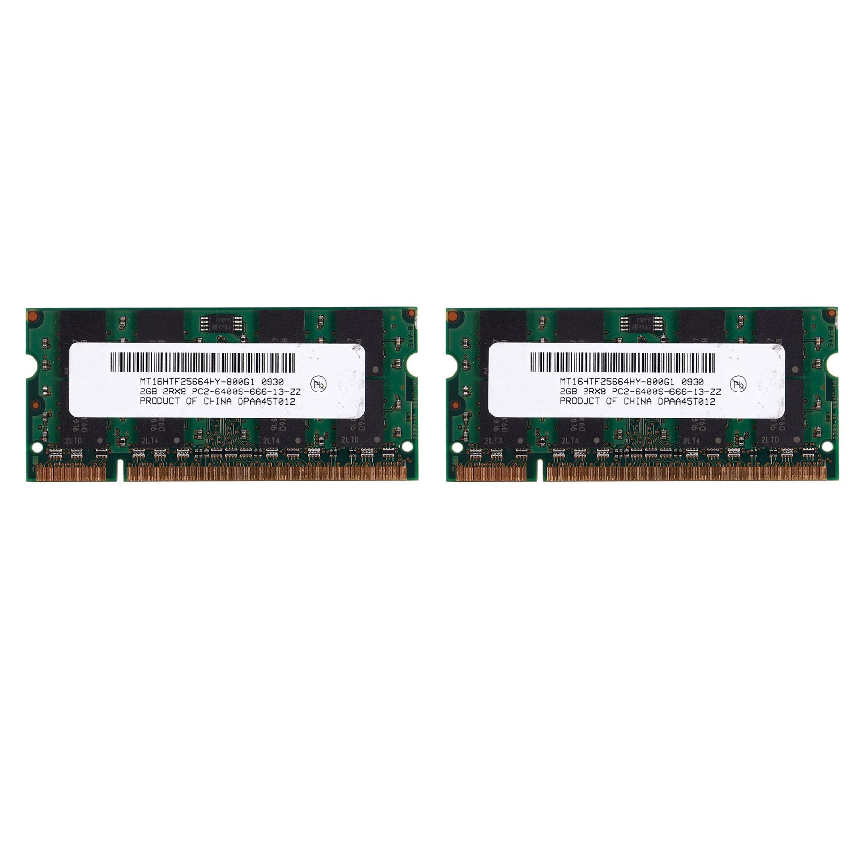 2X 2GB DDR2 PC2-6400 800MHz 200 Broches 1.8V MMoire D'Ordin...