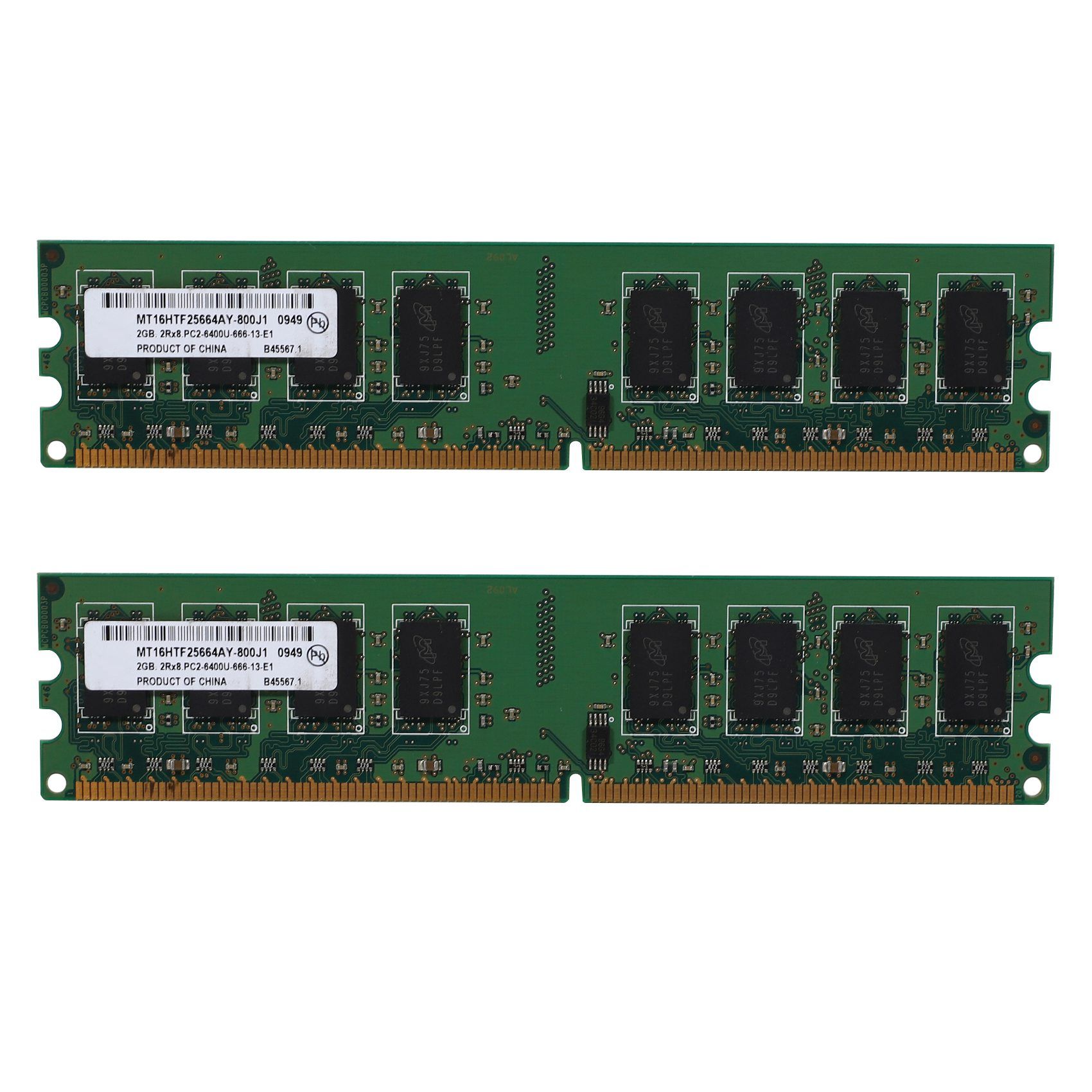 2X 2 GB de Mmoire RAM DDR2 Bureau 800 MHz 2RX8 DIMM PC2-640...