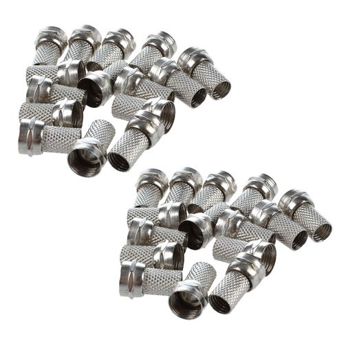 30 Pcs RG6 F-Type Torsion - Sur Coaxial Cable RF Connecteur Male pour CCTV Camera