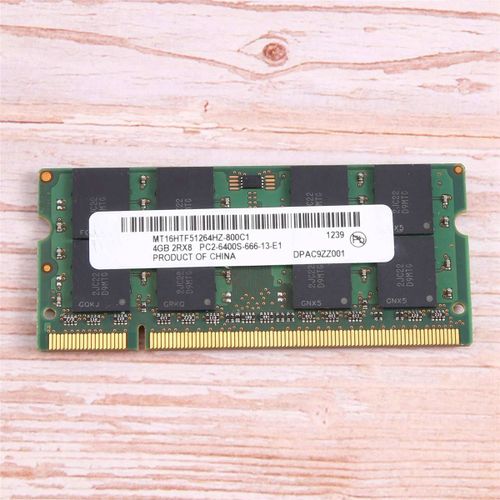 2X pour MT DDR2 4 Go 800 MHz RAM PC2 6400S 16 Puces 2RX8 1,8 V 200 Broches SODIMM MéMoire D'Ordinateur Portable