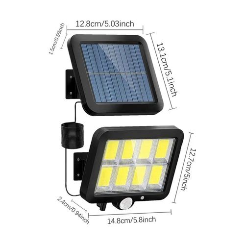 Led Solaire Split Applique Murale 3 Modes Étanche Détecteur De Mouvement Lampes Jardin Éclairage Public Lampe Pour La Sécurité Du A