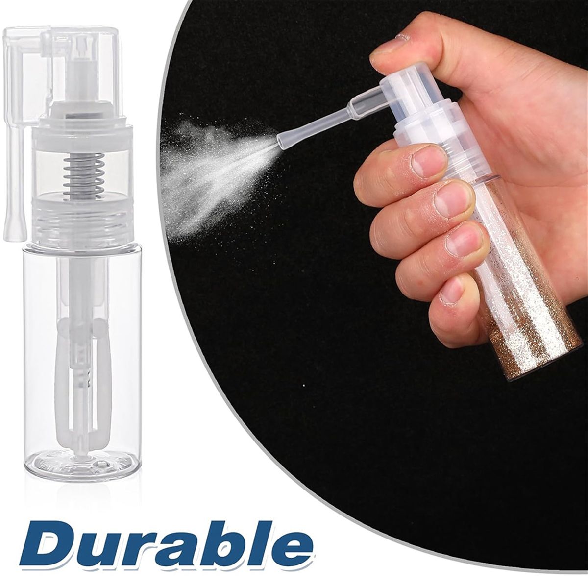 2 Pices Pulvrisateur De Plumeau Paillettes Transparent Art... - 3