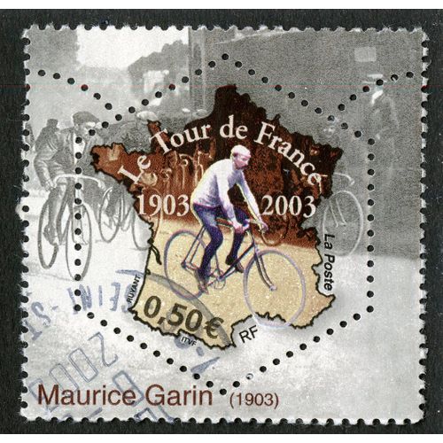 Timbre Oblitéré Le Tour De France,1903-2003,Maurice Garin,1903,Rf,La Poste