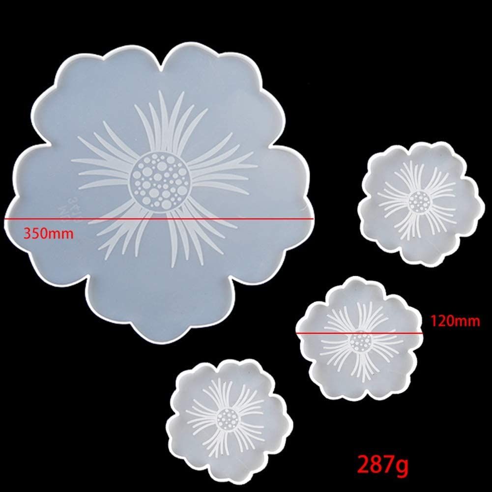 Moules De Dessous Verre En Rsine, Silicone  Fleurs Irrgul... - 2