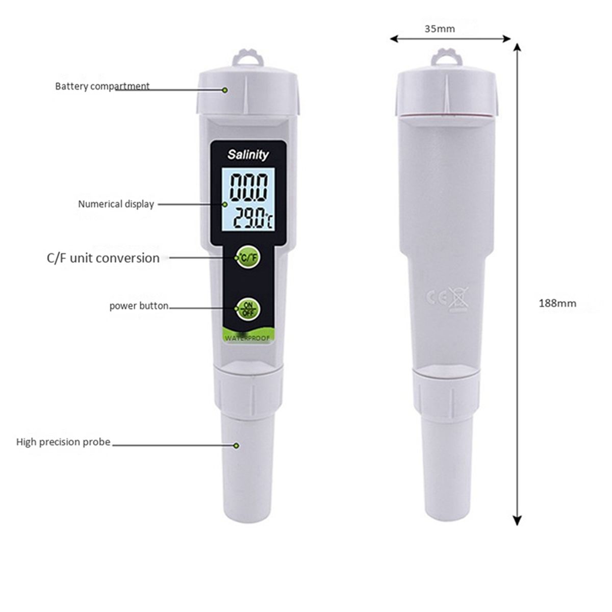 2x Testeur De Salinit Tph 02154, Hydromtre D' Mer, Dtecti... - 2