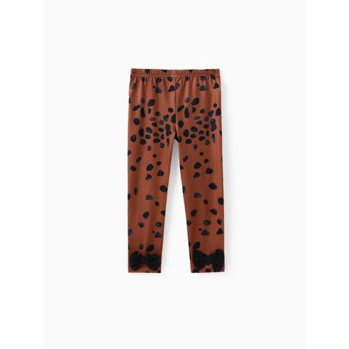 Petite Fille Sweet Leopard Print Leggings