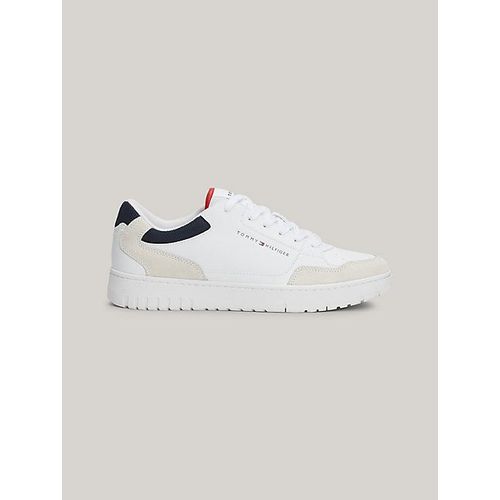 Tommy Hilfiger - Baskets Basses En Cuir Mélangé - Blanc - 40