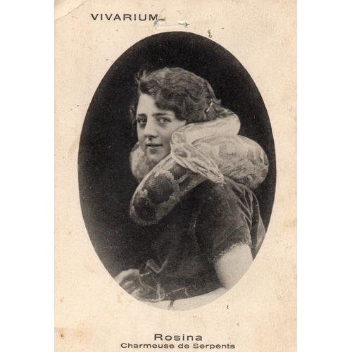 Carte Postale Ancienne - Vivarium - Rosina Charmeuse De Serpents