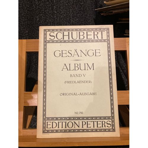 Schubert Gesänge Album V Friedlaender Partition Chant Piano Peters N°792