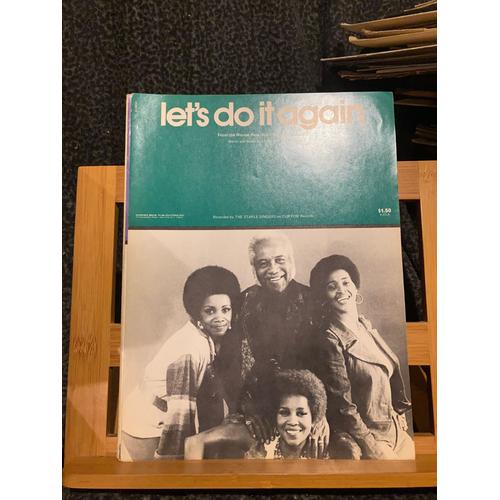 Curtis Mayfield Let's Do It Again Partition Chant Piano Accords Staple Singers