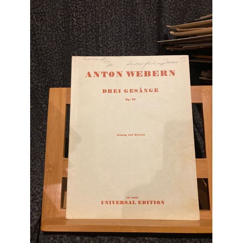 Anton Webern Drei Gesänge Opus 23 Partition Chant Piano Ed. Universal Ue 10255