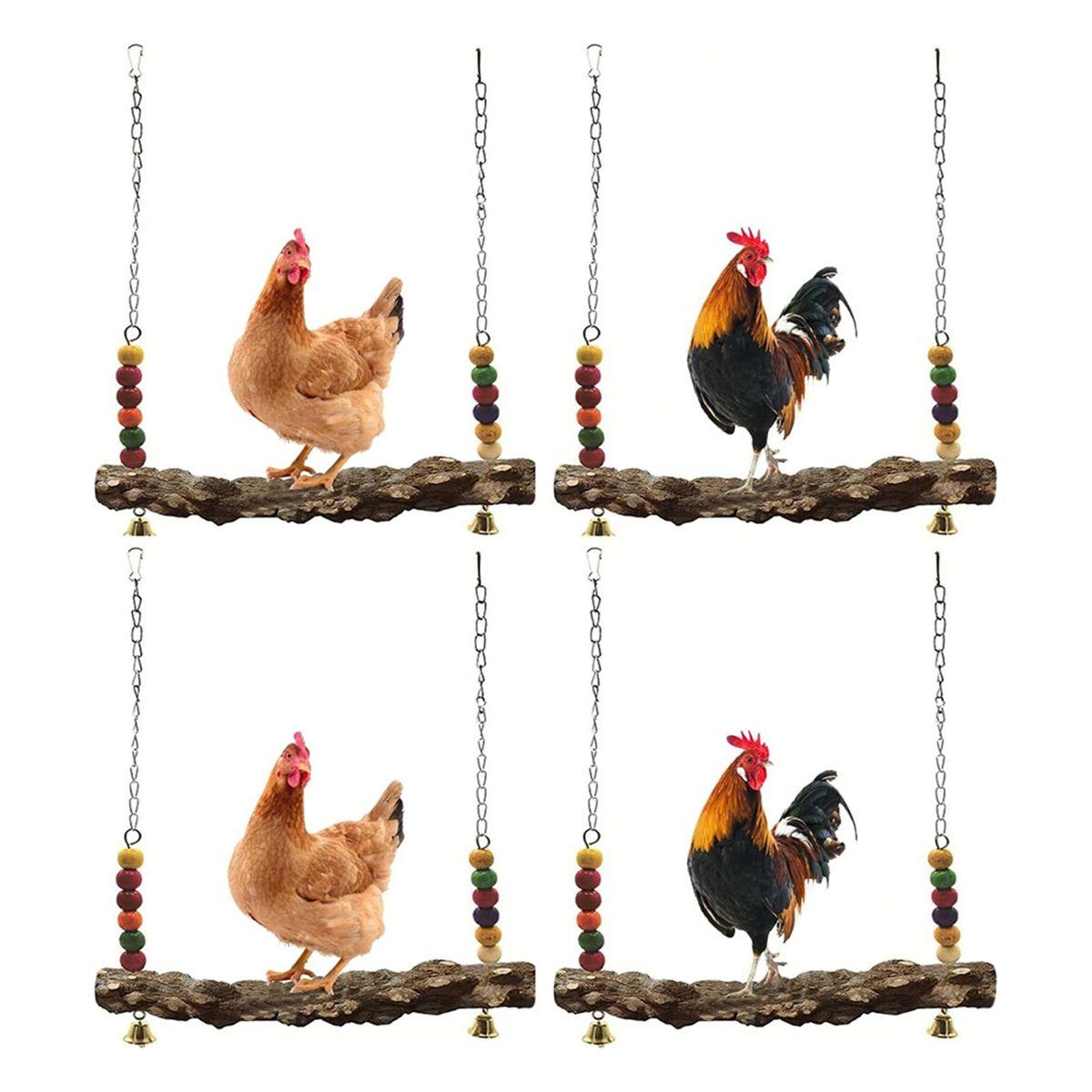 Paquet De 4 Balanoires Pour Oiseaux Poulet, Balanoire En B...