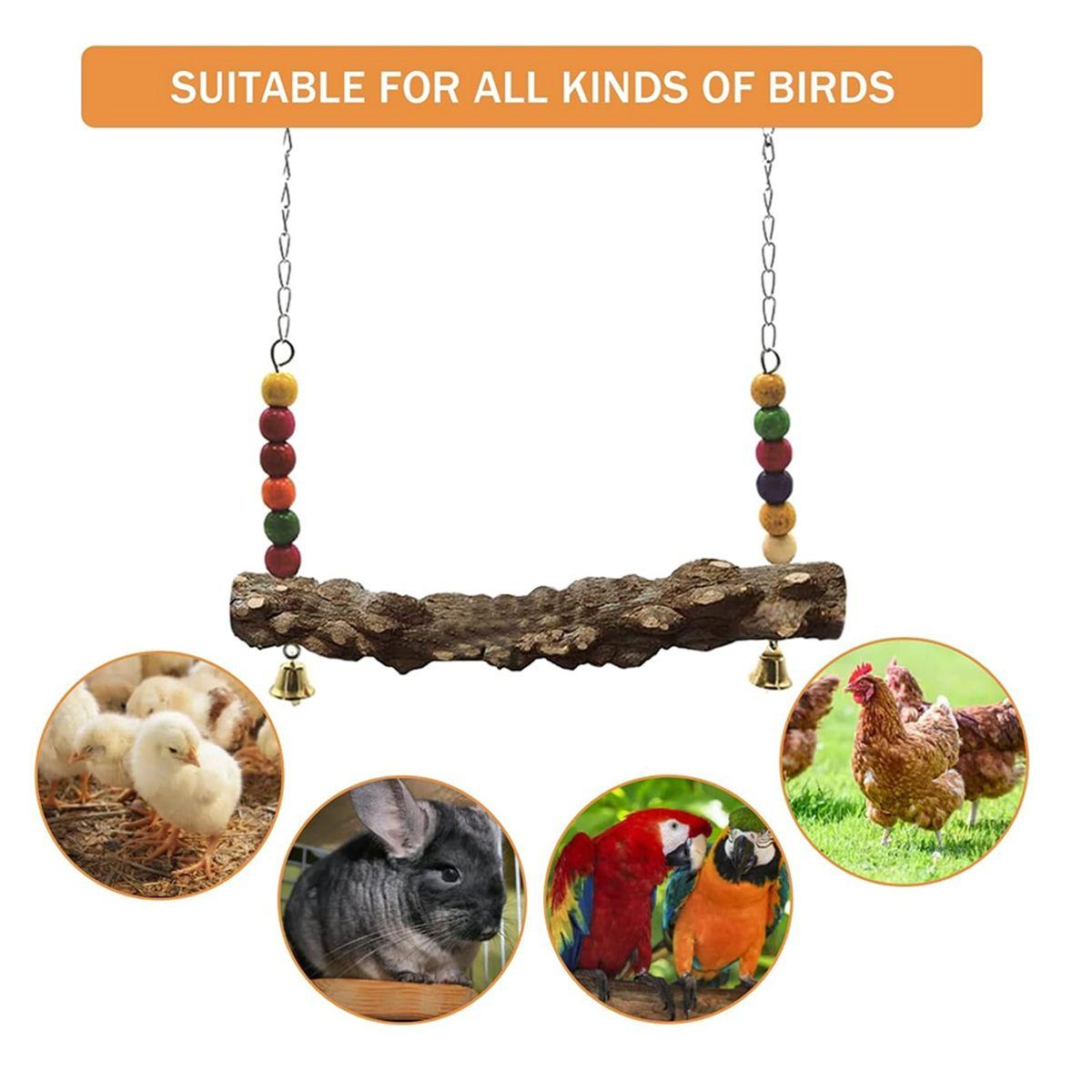 Paquet De 4 Balanoires Pour Oiseaux Poulet, Balanoire En B... - 6