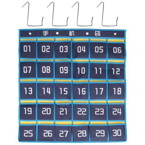30 Poches numérotées tableau organisateur suspendu pour téléphone portable sac de rangement calculatrice classe supports