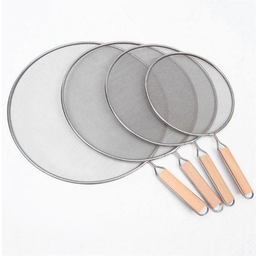 Cuisson Friture Acier Inoxydable Anti Splatter Guard Net Graisse Screen Pan Mesh Splash Cover 21cm