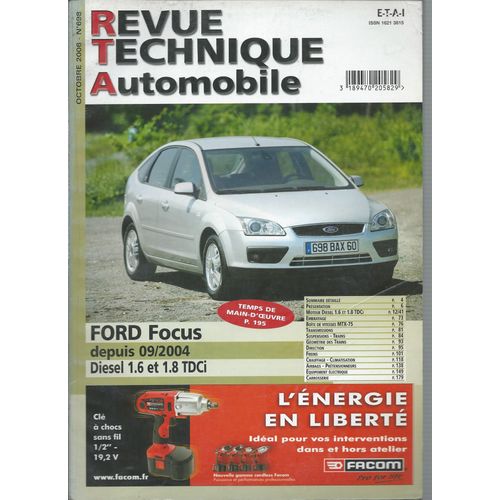 Revue Technique Automobile Ford Focus Depuis 09/2004 Diesel 1.6 Et1.8