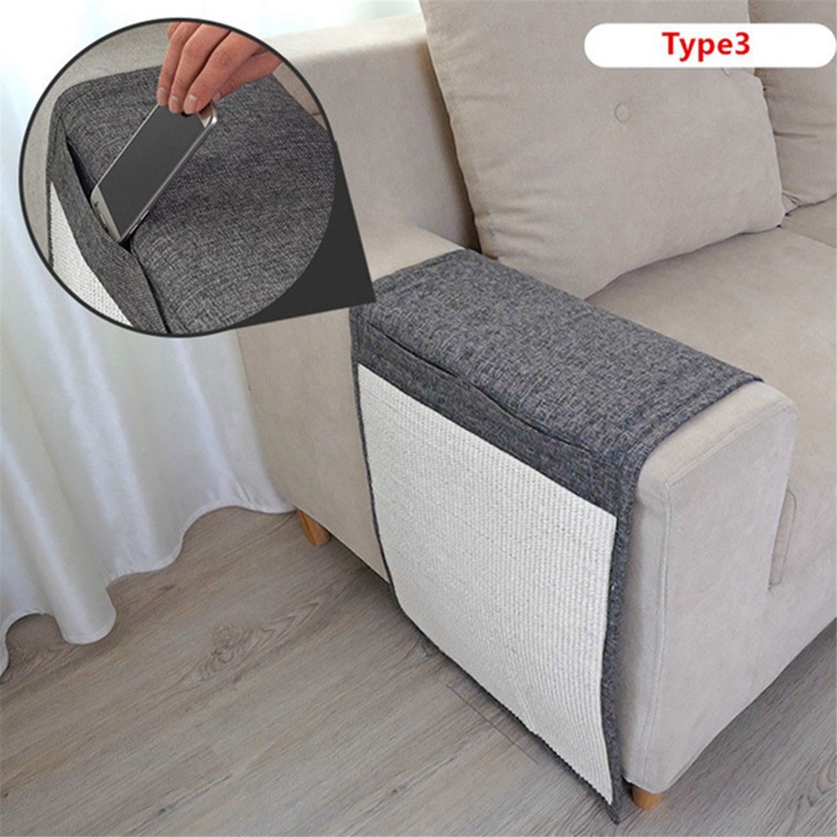 Chaton Scratch Board Sisal Scratcher Mat Jouet Pied Chaise S... - 3