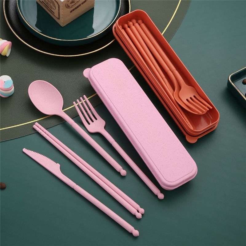 Ensembles d'ustensiles portables de 8 couleurs avec tui, en... - 3