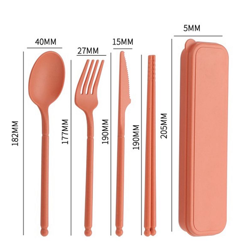 Ensembles d'ustensiles portables de 8 couleurs avec tui, en... - 5