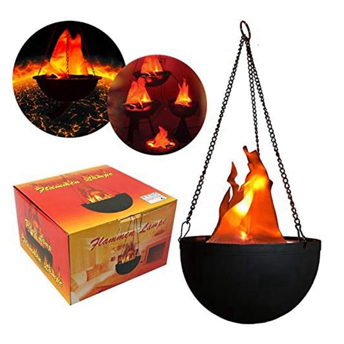 3X Faux Feu 3D, LumiRe de Flamme LED Suspendue, Artificiell... - 2