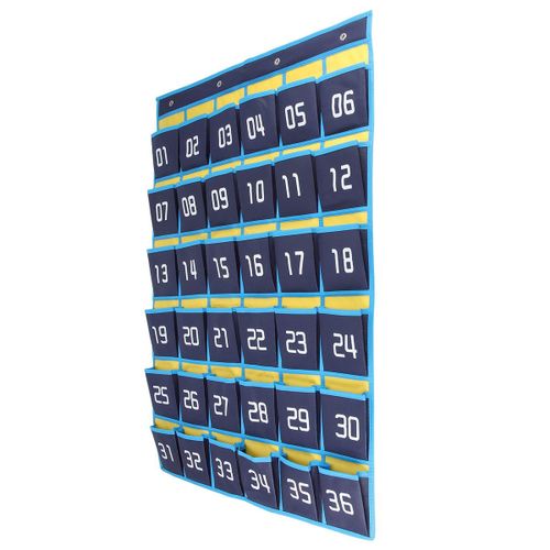 36 Pochettes NuméRotéEs Tableau TéLéPhone Portable Organisateur Suspendu Sac de Rangement pour Calculatrice Classe Supports