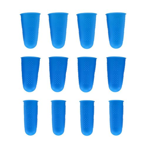 12 Pièces Doigtiers Couvertures De Protection Des Doigts En Silicone Casquettes Protecteurs Du Bout Résistant À La Chaleur Manches 3 Tailles