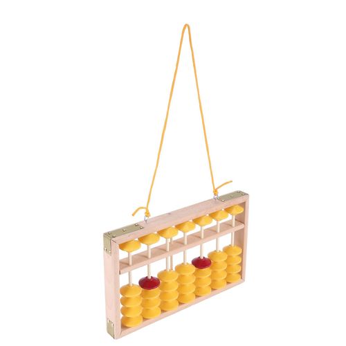 7 Colonne Non-Glissement Pendaison En Bois Boulier Chinois Soroban Outil Educatif Calculatrice Mathématique Pour Etudiant Professeur
