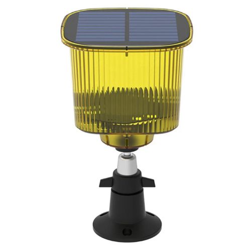 Nouveau RéPulsif Solaire pour Oiseaux, Haut-Parleur à Enregistrement ChronoméTré, Alarme Sonore et Lumineuse ProtéGer les RizièRes ou Vergers, Jaune