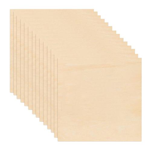 Lot De 50 Feuilles Bois Balsa Non Finies 10,2 X Cm, Fines 1/16 Pouces Contreplaqué Planche Pour Travaux Manuels