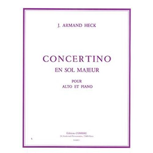 Heck Armand Concertino En Sol Maj. Op.40 Alto