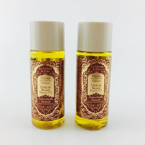 2x La Sultane De Saba Amber Vanilla Patchouli Beauty Oil 50ml 